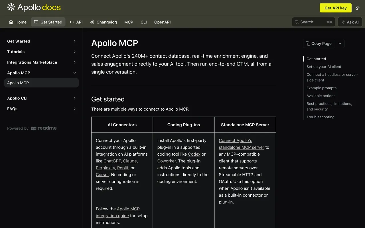 MCP servers for sales with Apollo