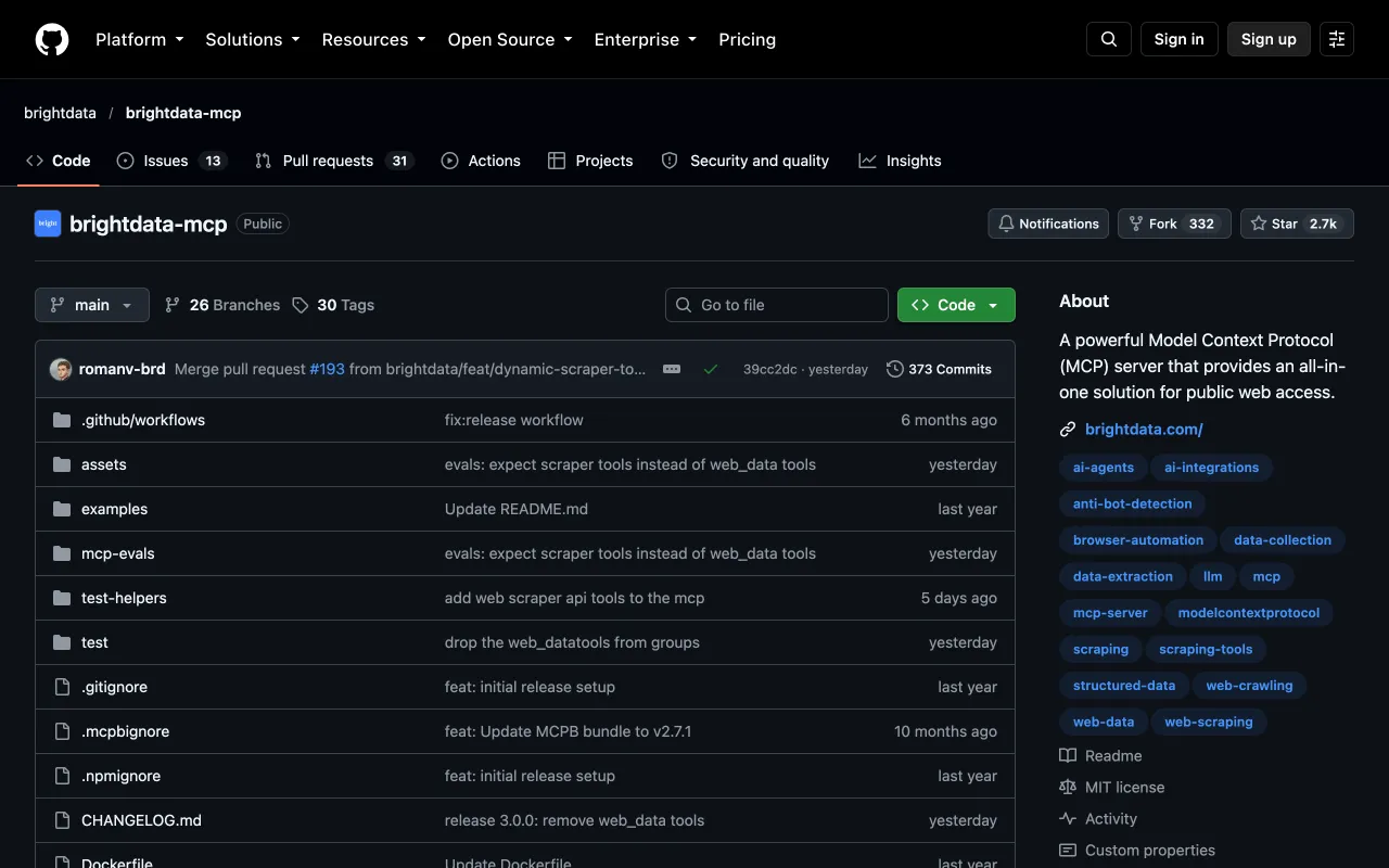 MCP servers for data with Bright Data