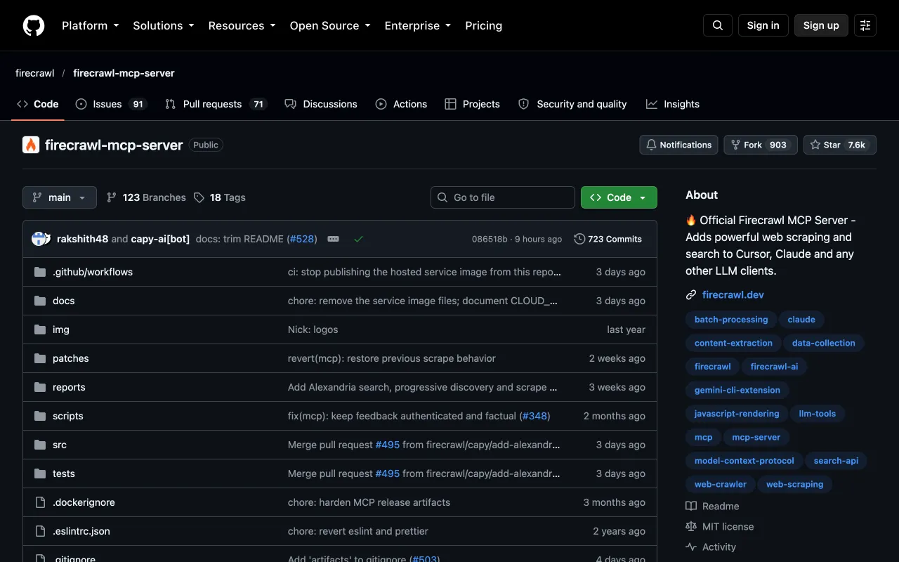 MCP servers for data with Firecrawl