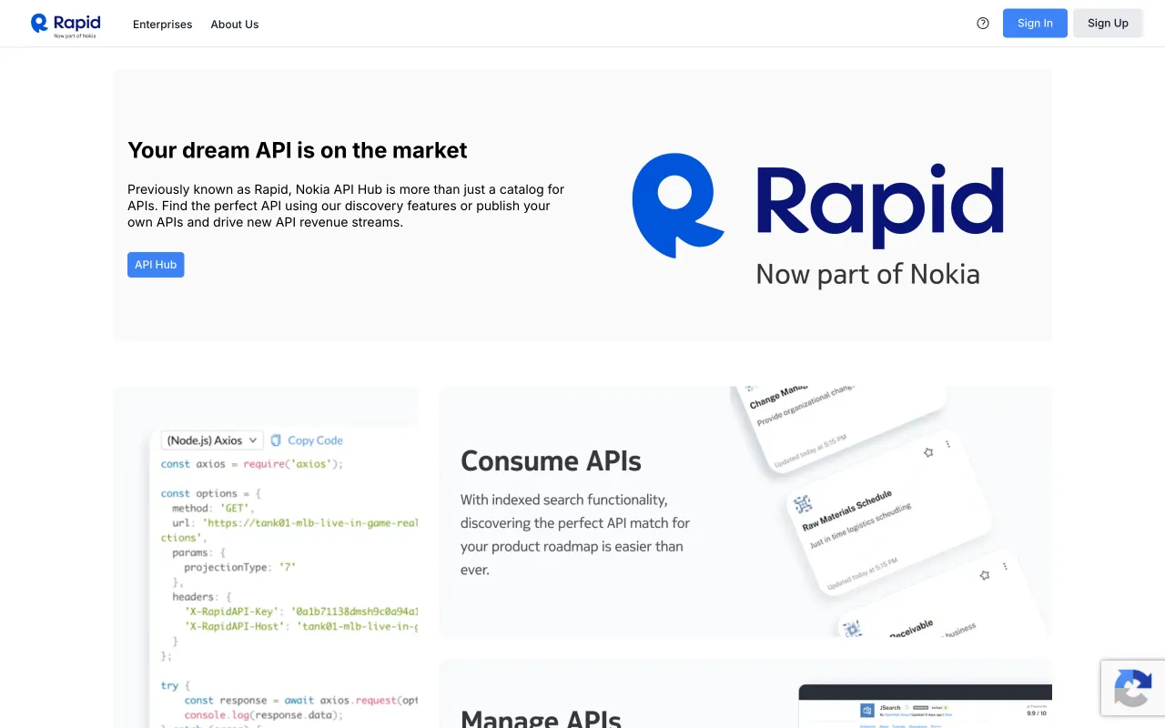 API marketplaces for agents with Nokia API Hub