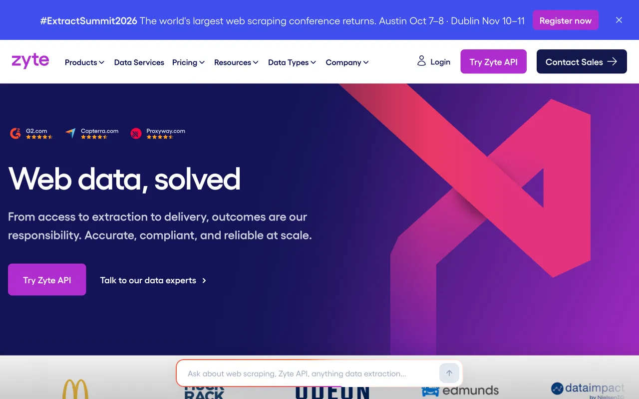 Apify alternatives with Zyte